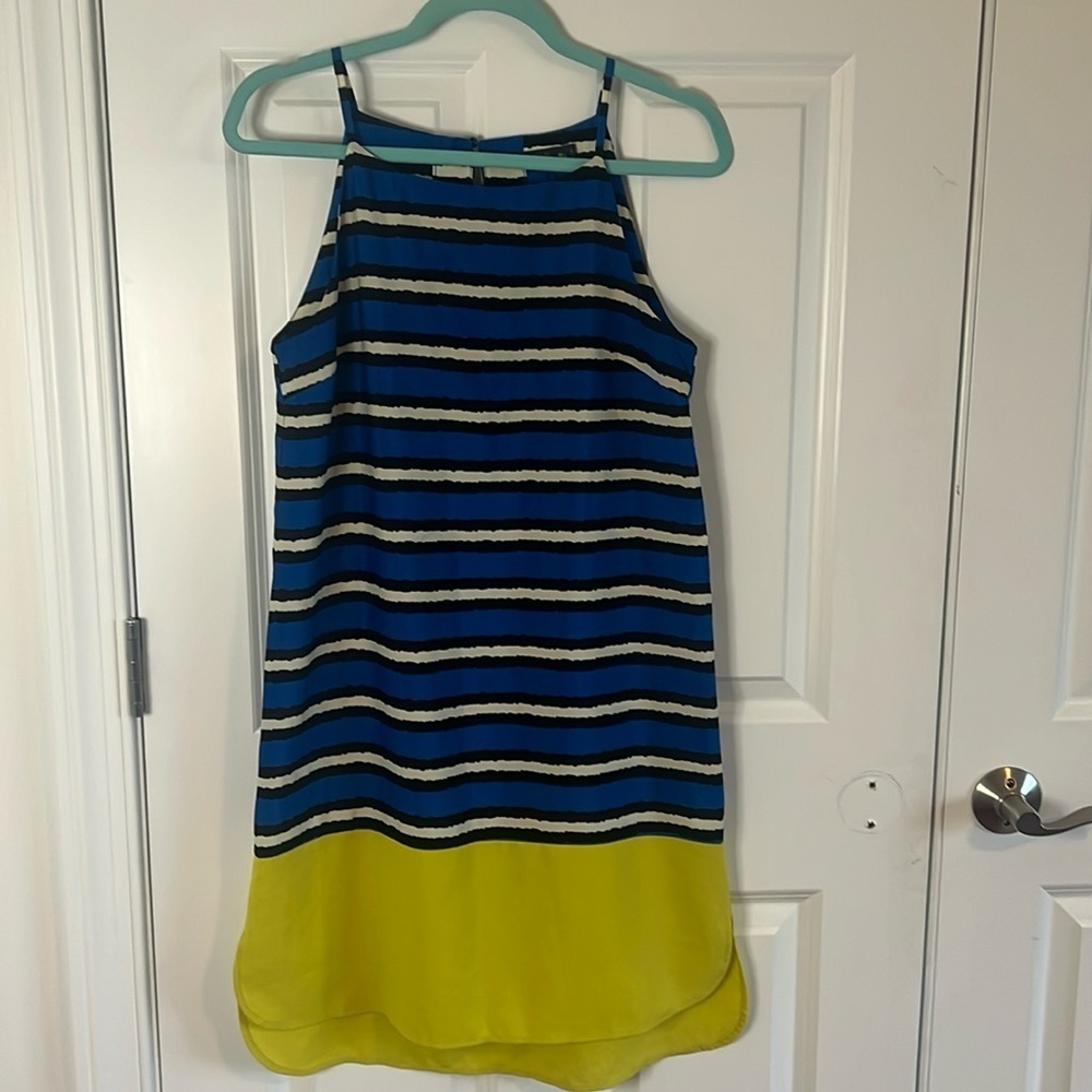 THML Sundress Blue Black Yellow Stripe SZ S